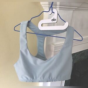 Alo Yoga Blue Airlift Advantage Racerback Bra Size Small